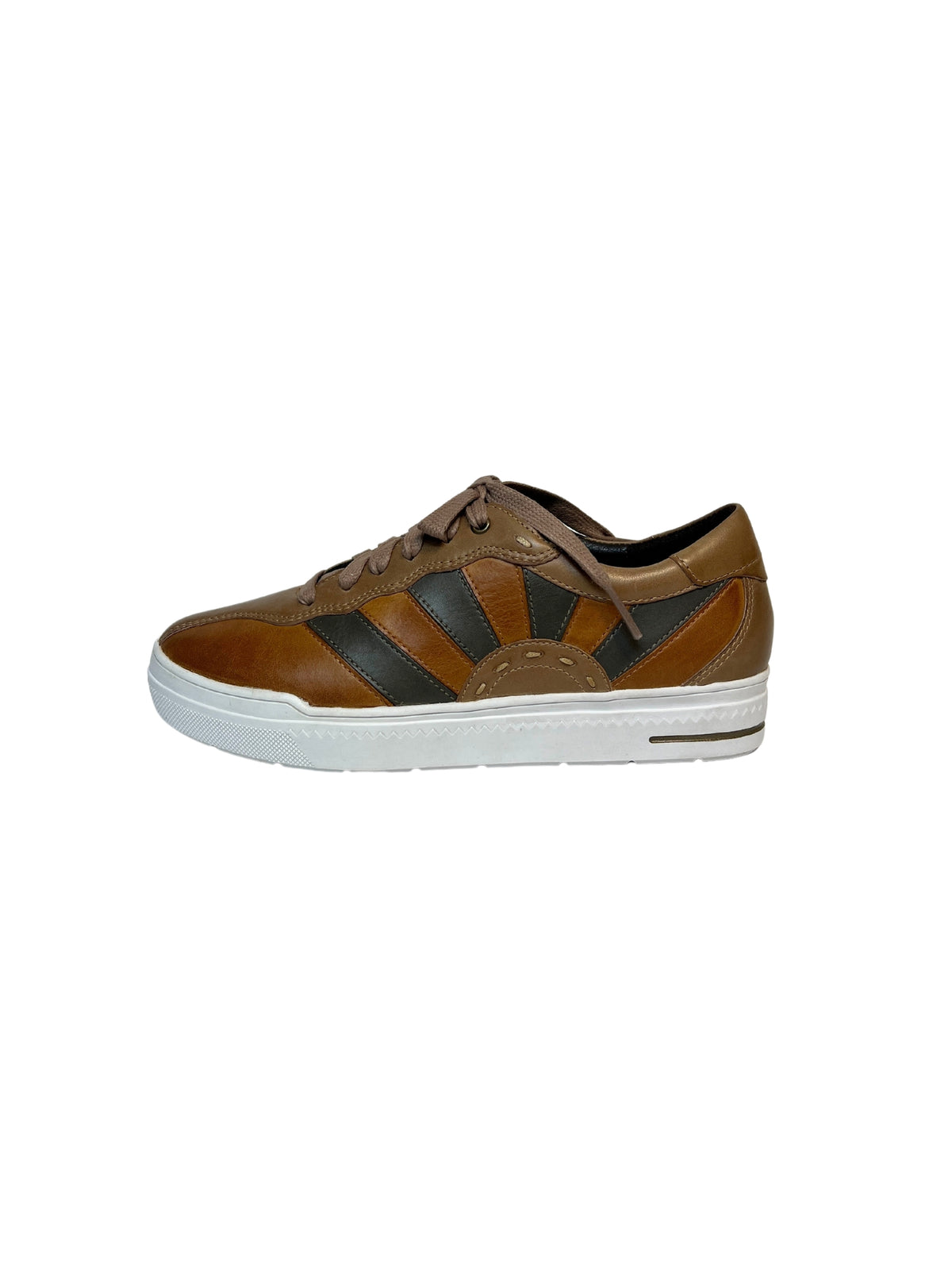 salvia kate sneaker brown multi front inside view