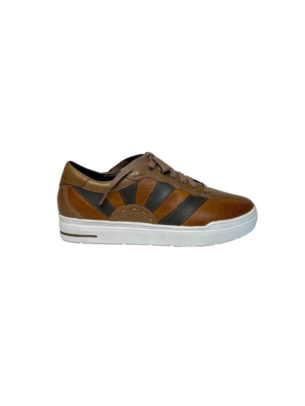 salvia kate sneaker brown multi front inside view