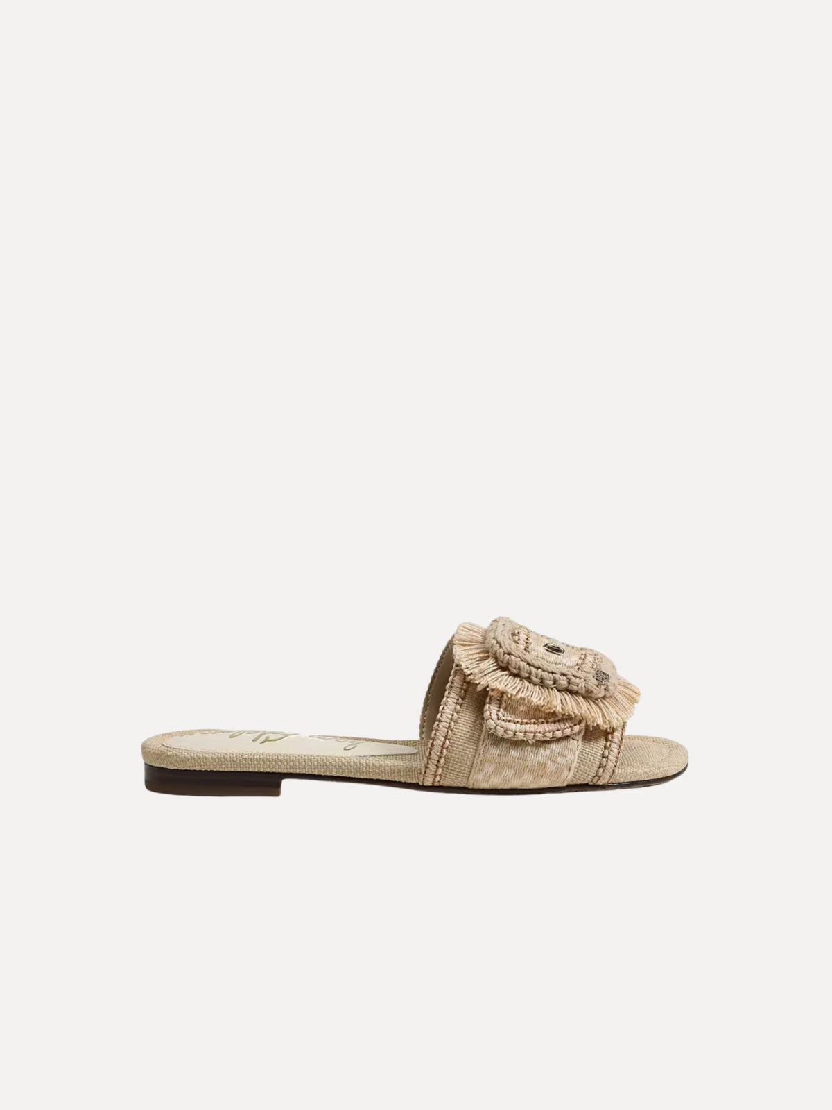 Sam Edelman Bambi Playa Slide Sandal summer sand multi faux raffia