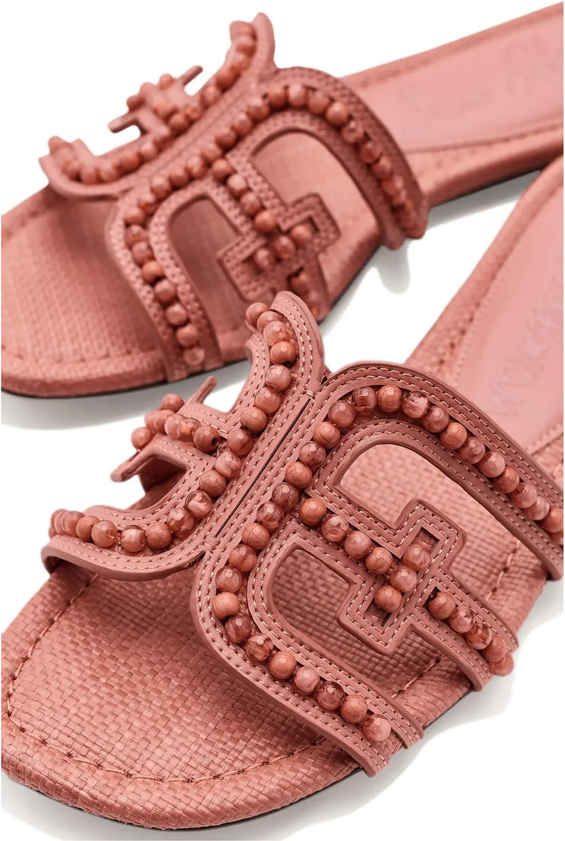 Sam Edelman Bay Tide Slide Sandal in Indie Pink Beads