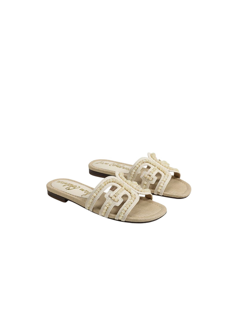 Sam Edelman Bay Tide Slide Sandal light almond faux raffia