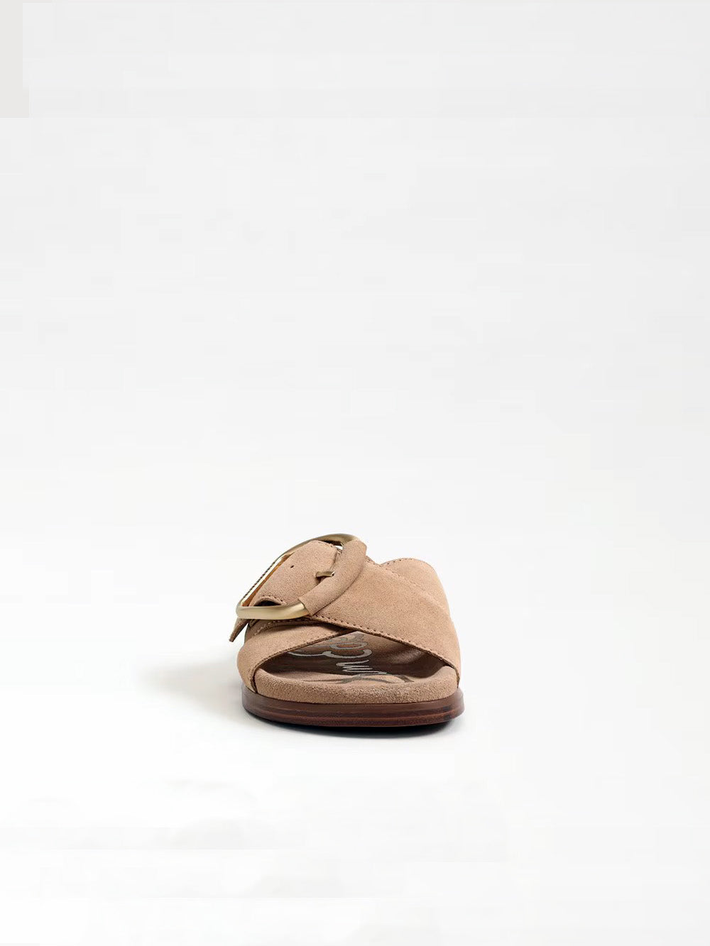 Sam Edelman Darla Buckle Slide Sandal Cyprus Tan Suede