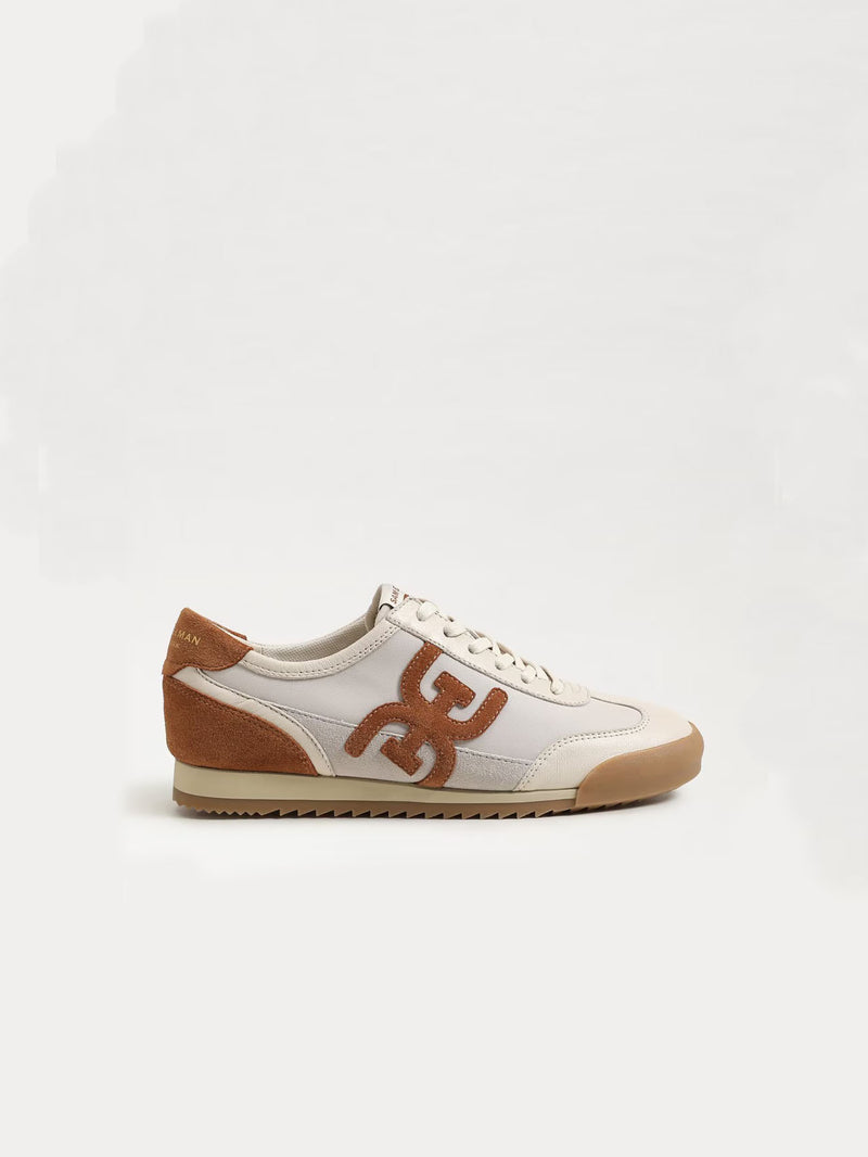 Sam Edelman Ivey Lace Up Sneaker Modern Ivory Frontier Brown