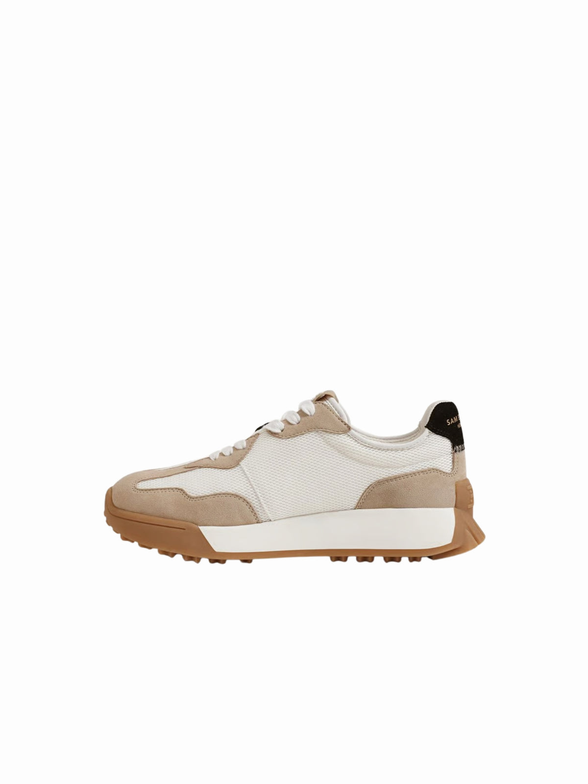 Sam Edelman Langley Lace Up Sneaker white tan black 