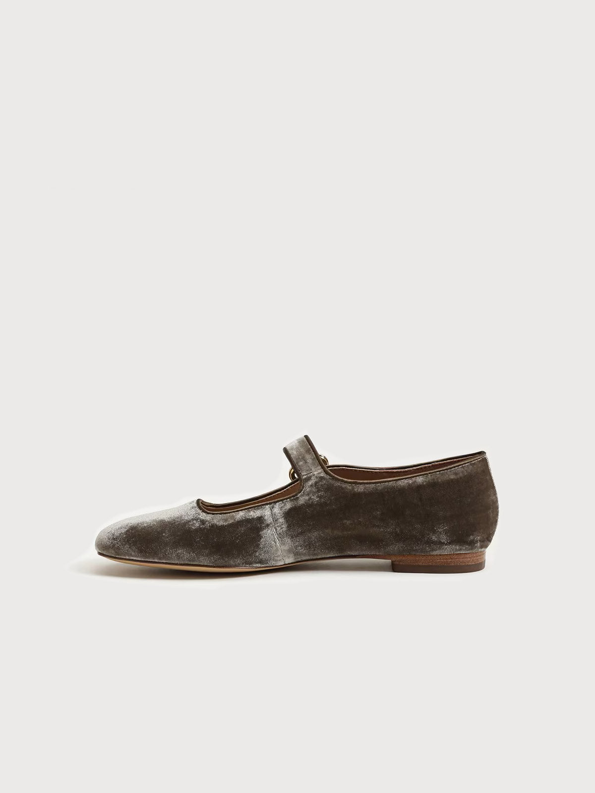 Sam Edelman Michaela Mary Jane Flat Dark Silver Sage Velvet