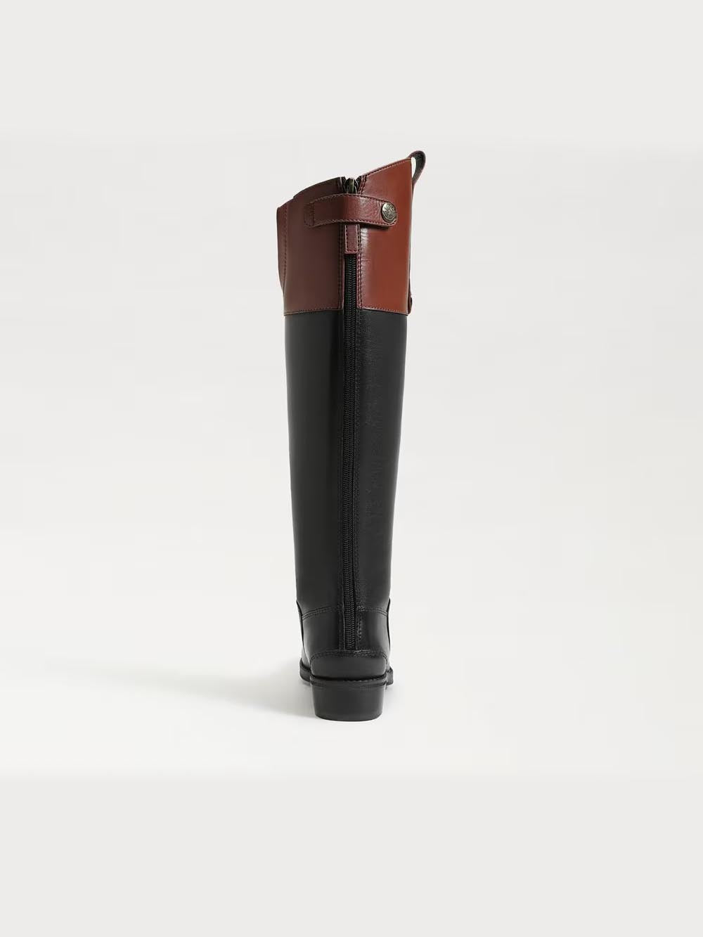 Sam Edelman Penny Riding Boot Black Stable Brown Leather