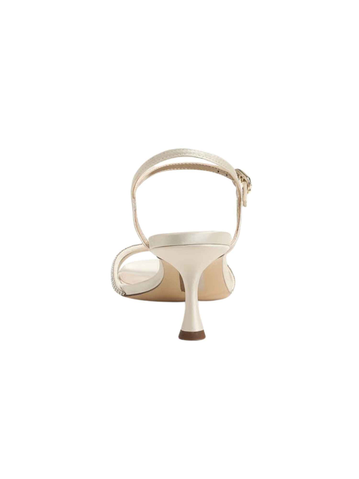 Sam Edelman Presley Glam Kitten Heel Sandal Modern Ivory Satin