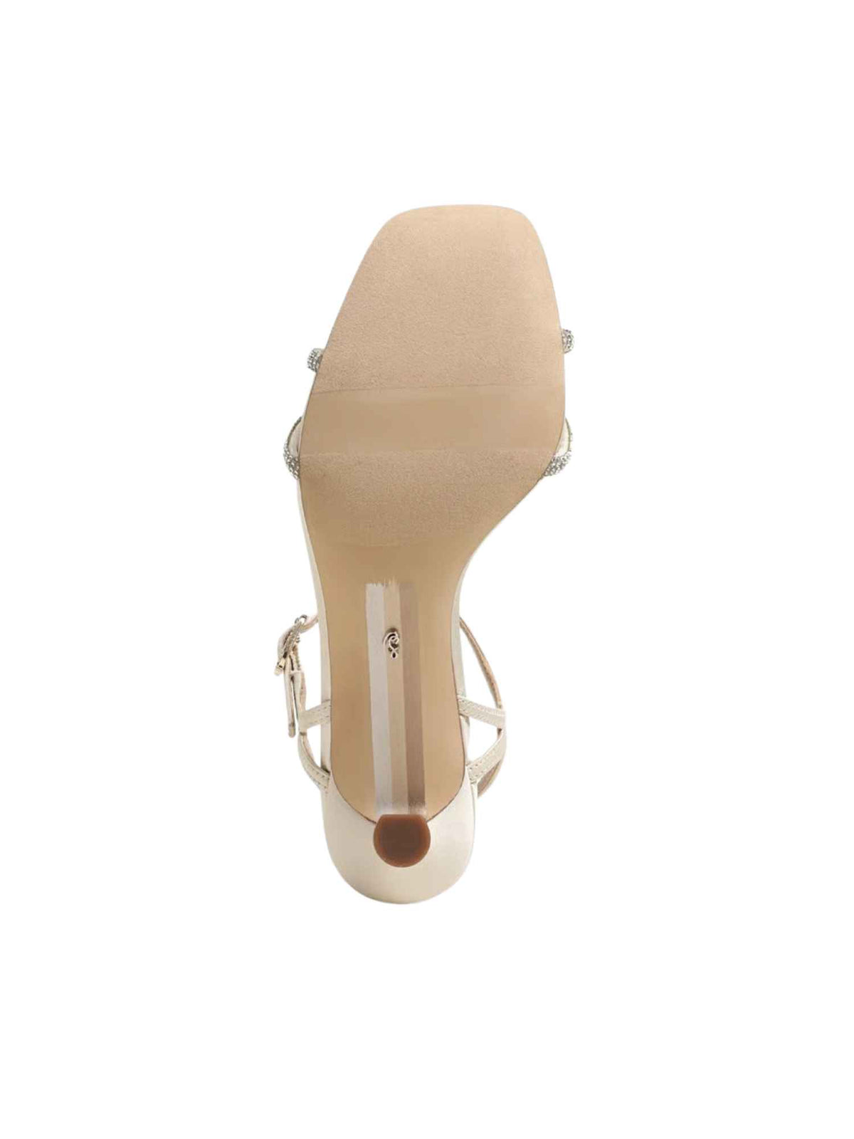Sam Edelman Presley Glam Kitten Heel Sandal Modern Ivory Satin