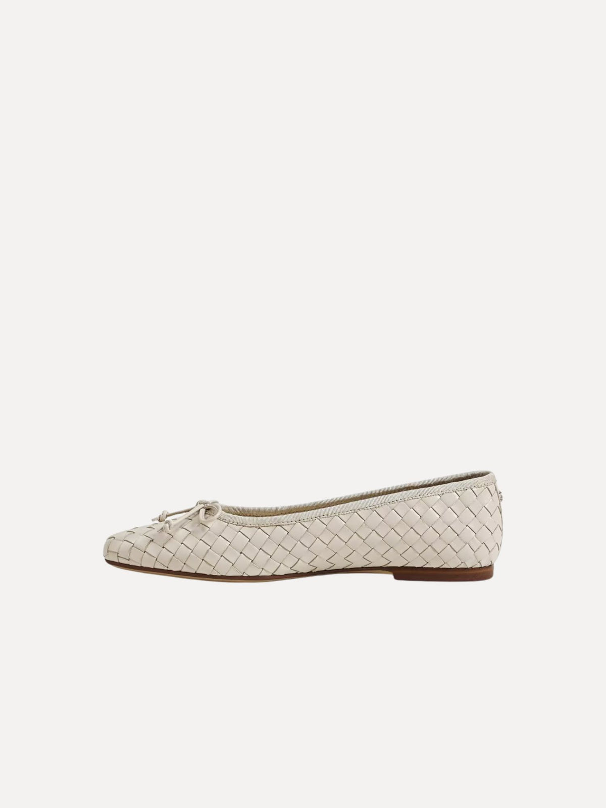 Sam Edelman Ruthie Woven Ballet Flat ivory leather 