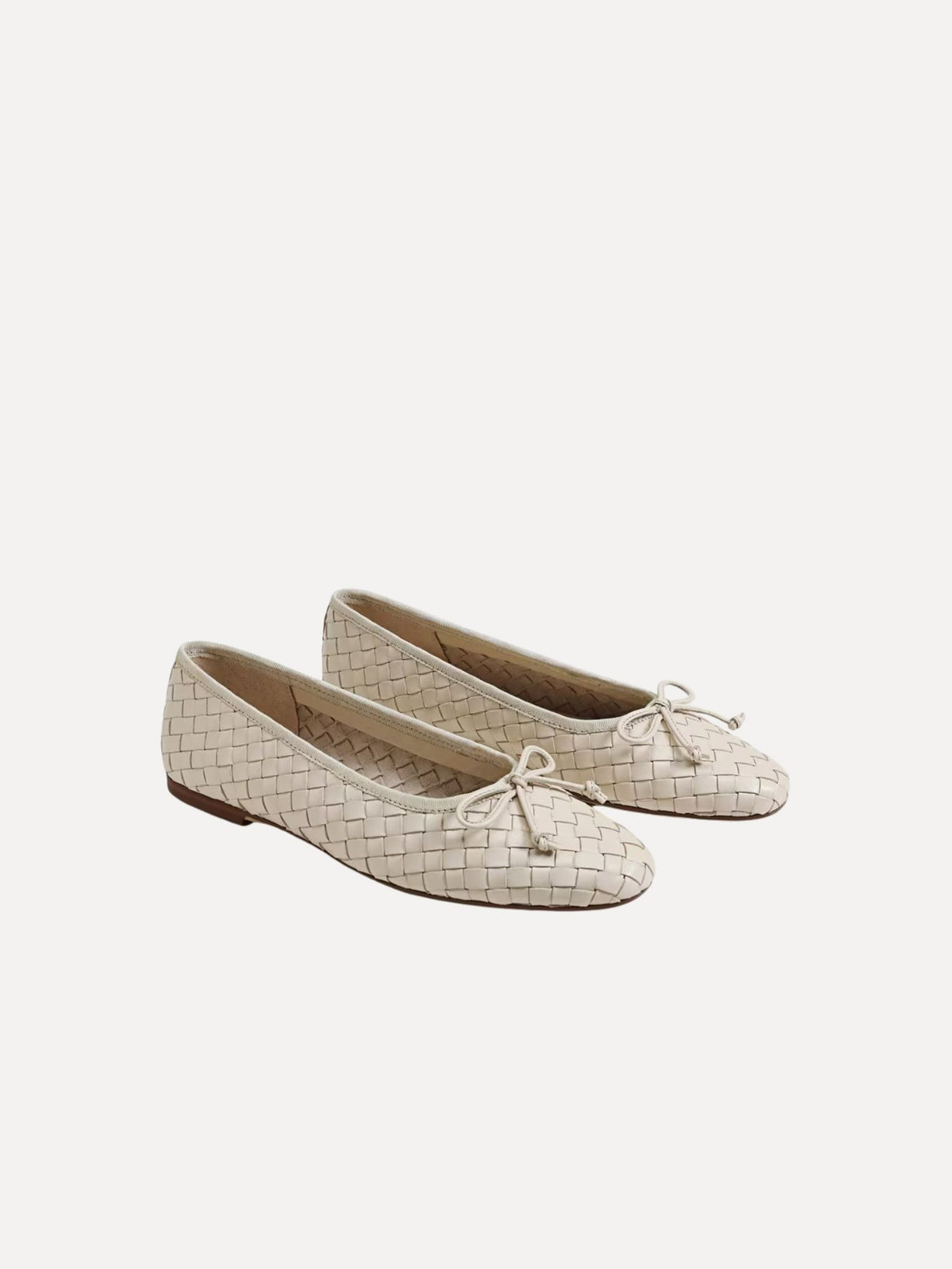 Sam Edelman Ruthie Woven Ballet Flat ivory leather 