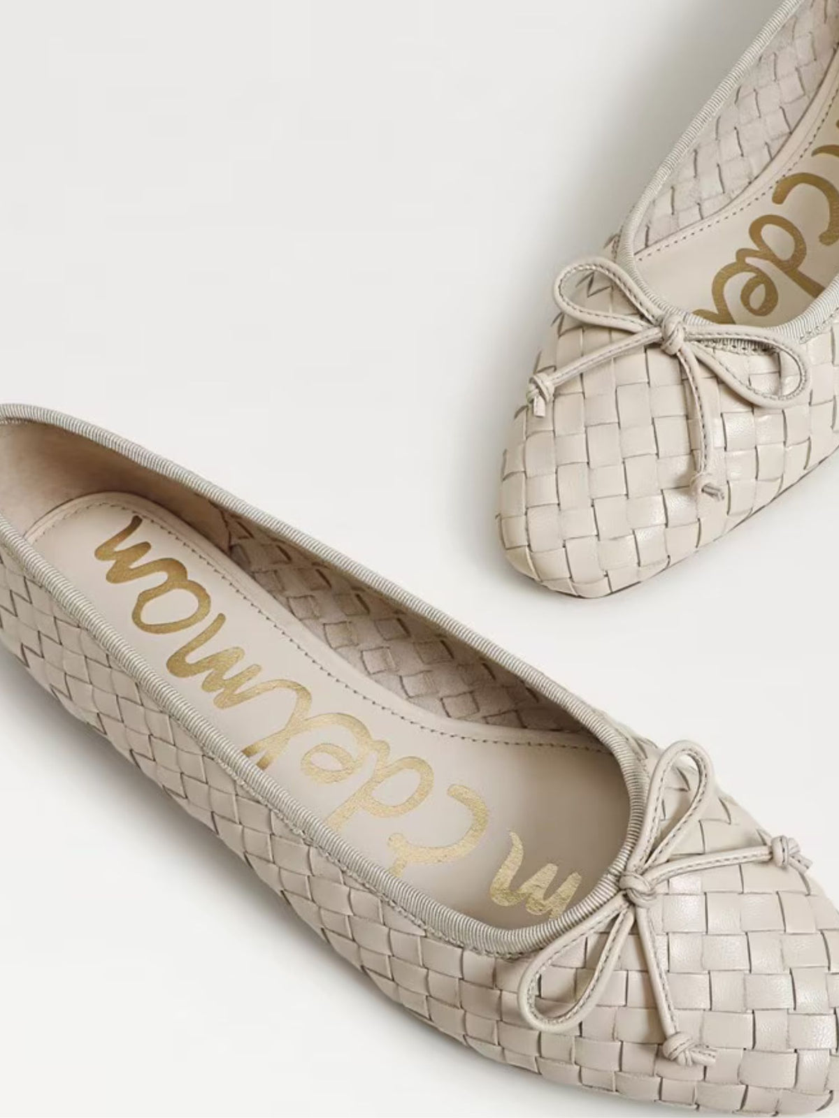 Sam Edelman Ruthie Woven Ballet Flat ivory leather 