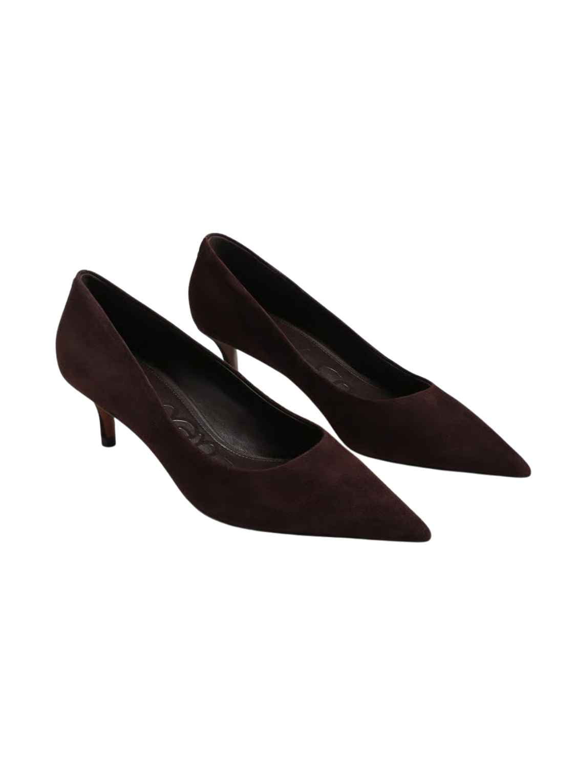 Sam Edelman Summer Pointed Toe Pump Suede Cafe Noir
