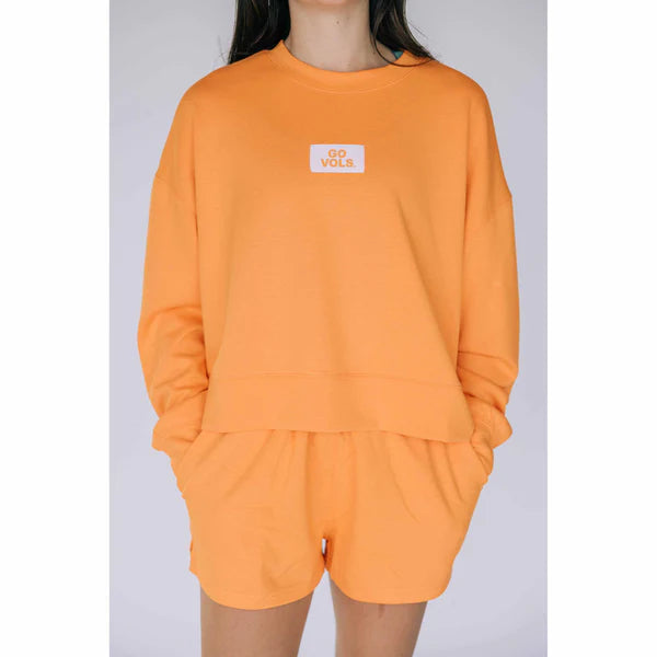 Scarlet and Gold Kids: Ava Airy Shorts Bright Orange