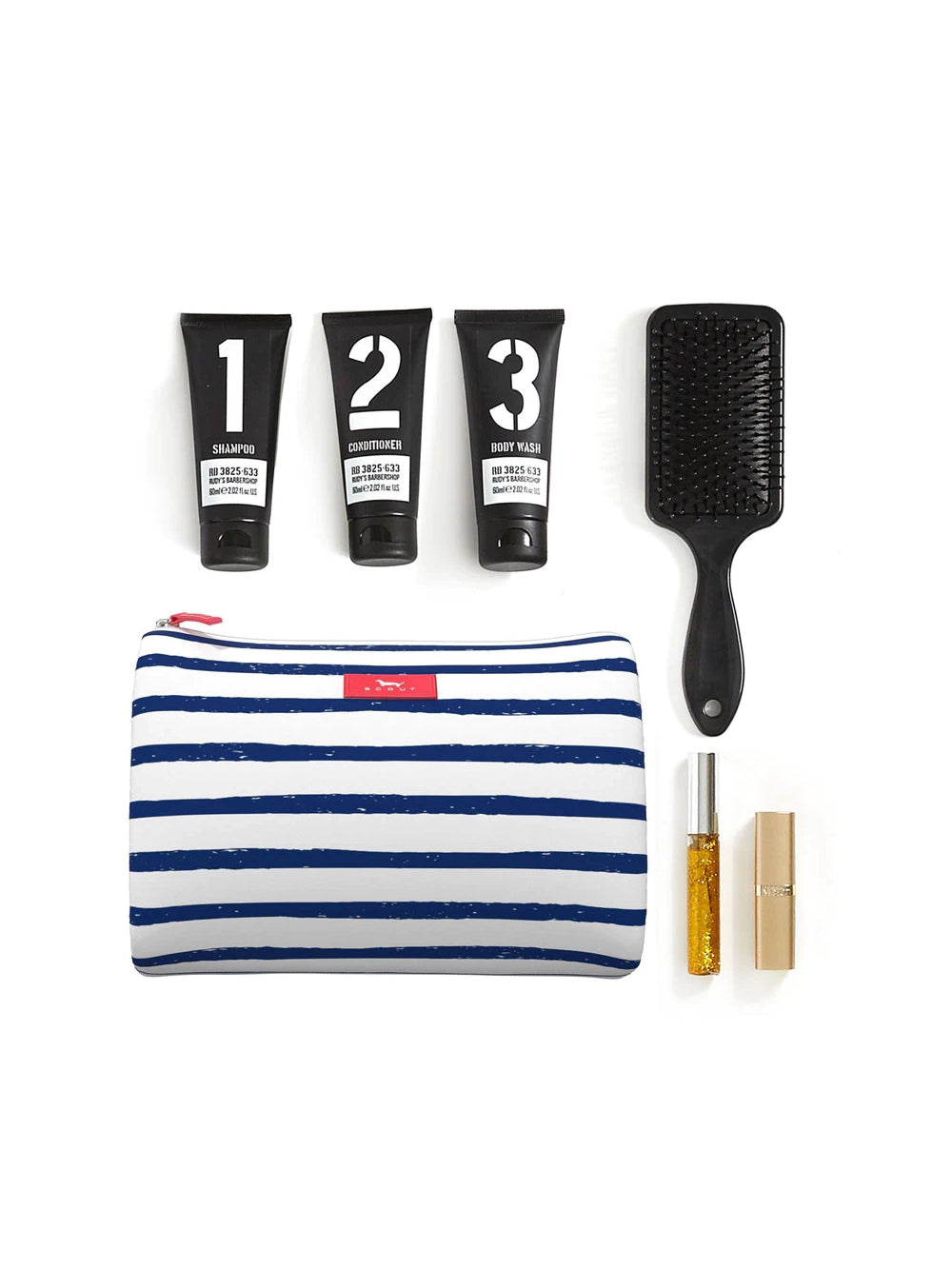 SCOUT packin' heat makeup bag in off the grid print