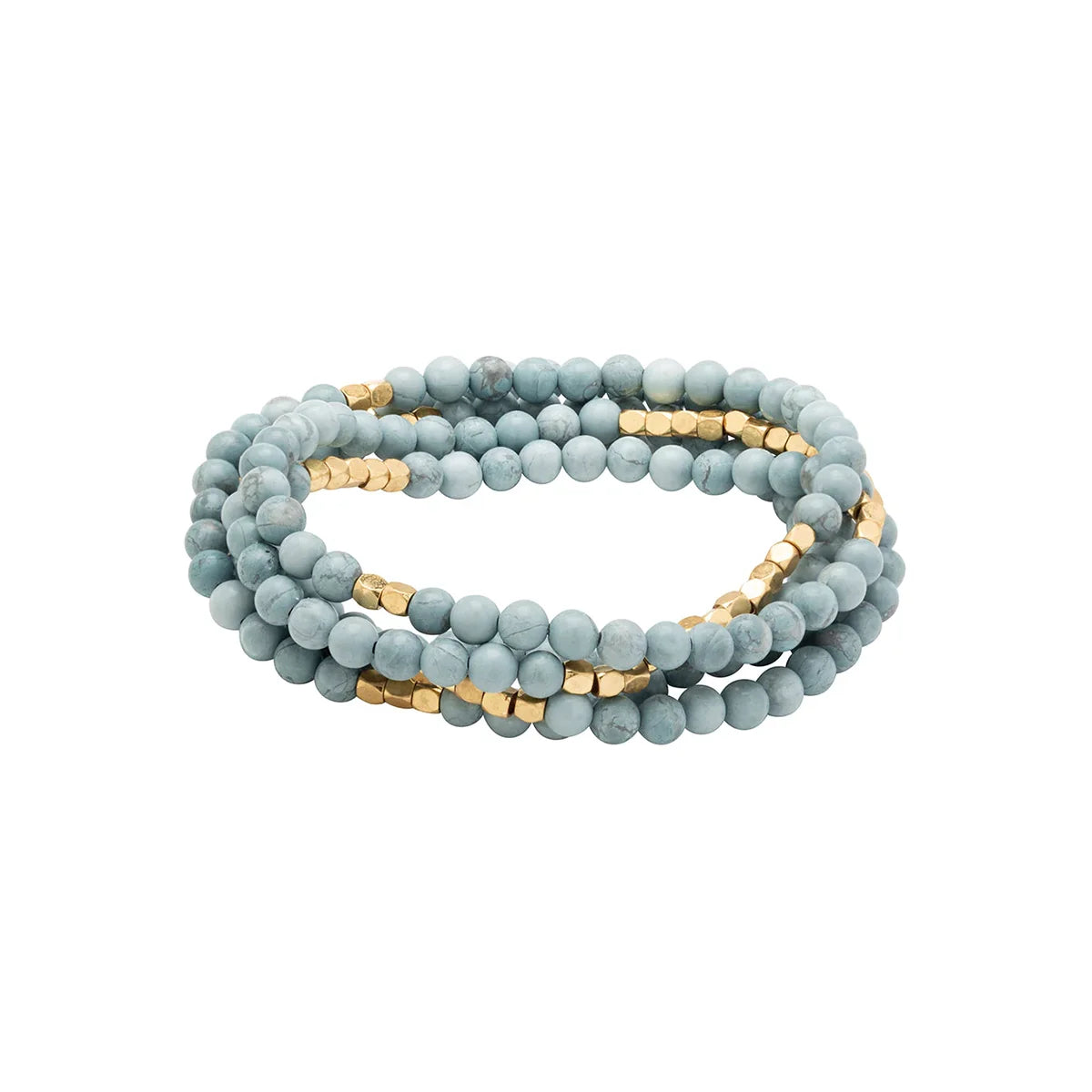 Scout Curated Wears Stone Wrap Blue Howlite Gold