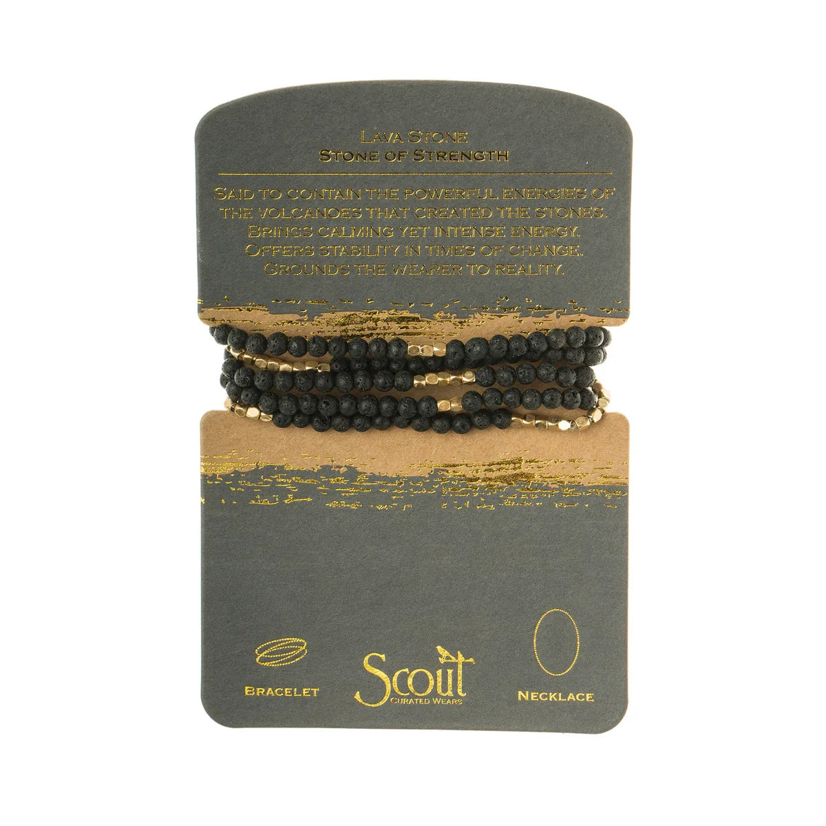Scout Curated Wears Stone Wrap Lava Stone Gold
