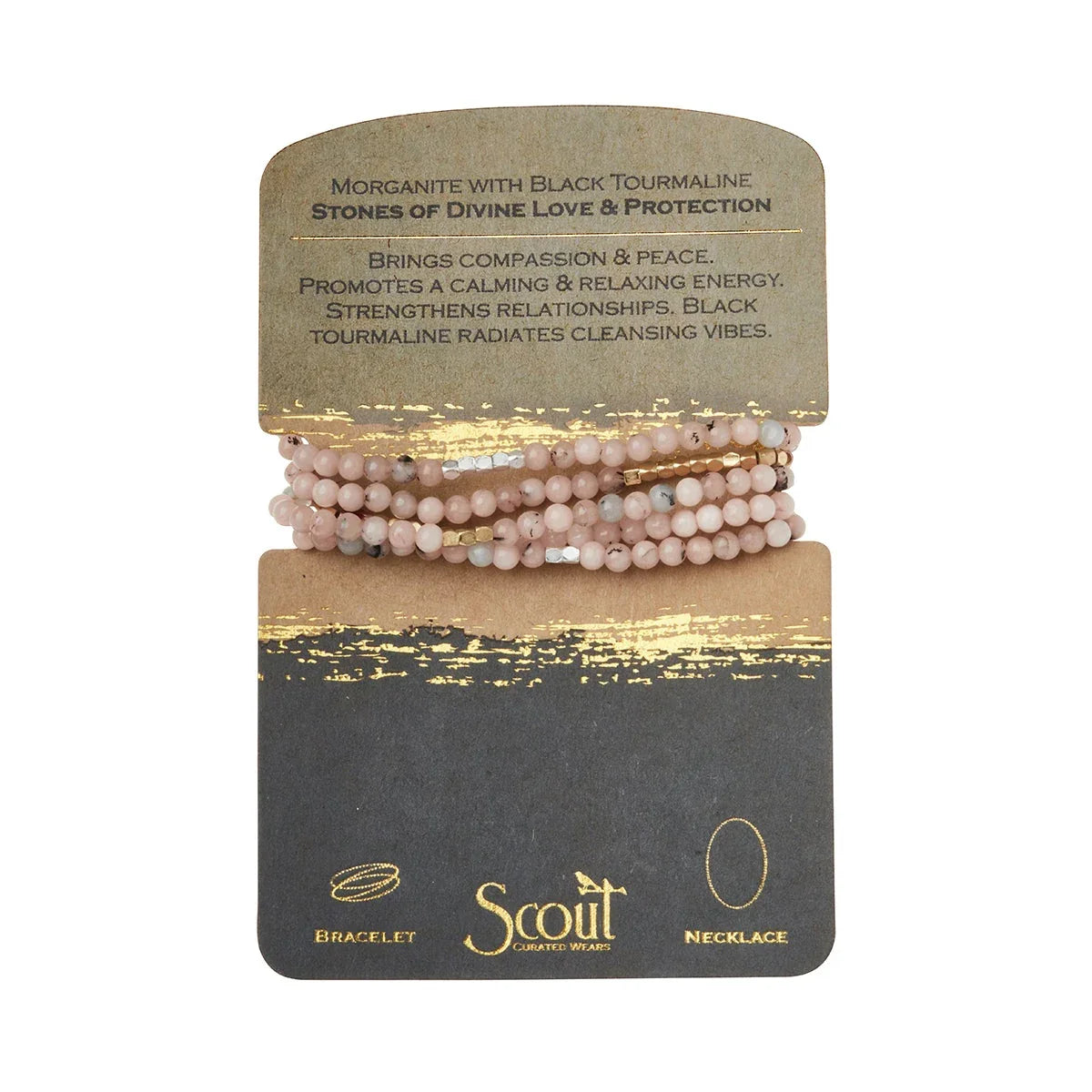 Scout Curated Wears Stone Wrap Morganite Black Tourmaline Gold Silver