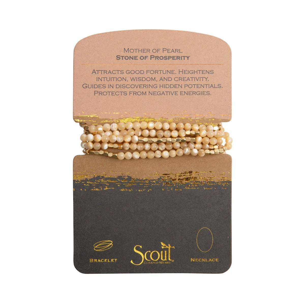 Scout Curated Wears Stone Wrap Mother of Pearl Gold