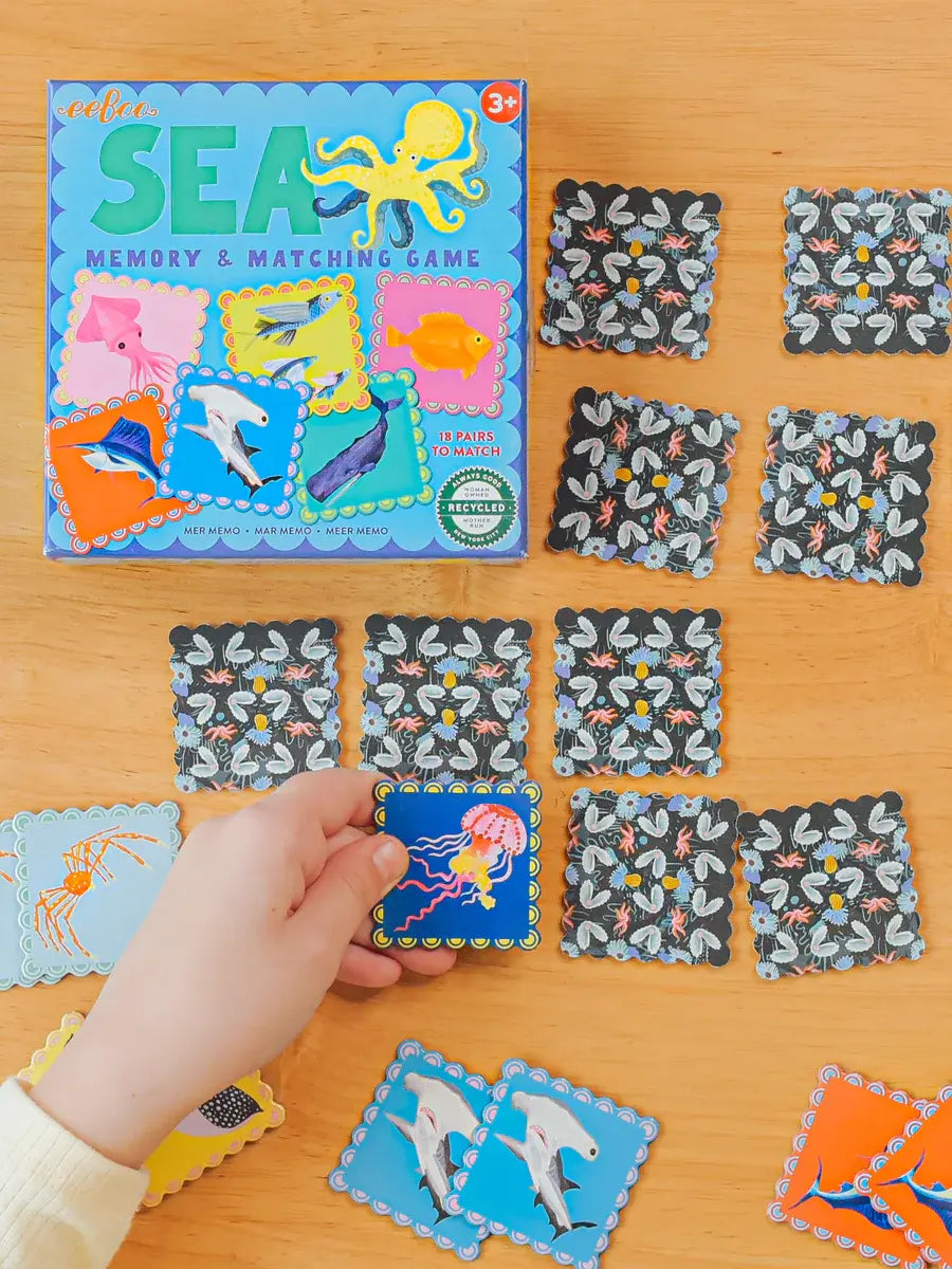 sea memory and matching game for kids