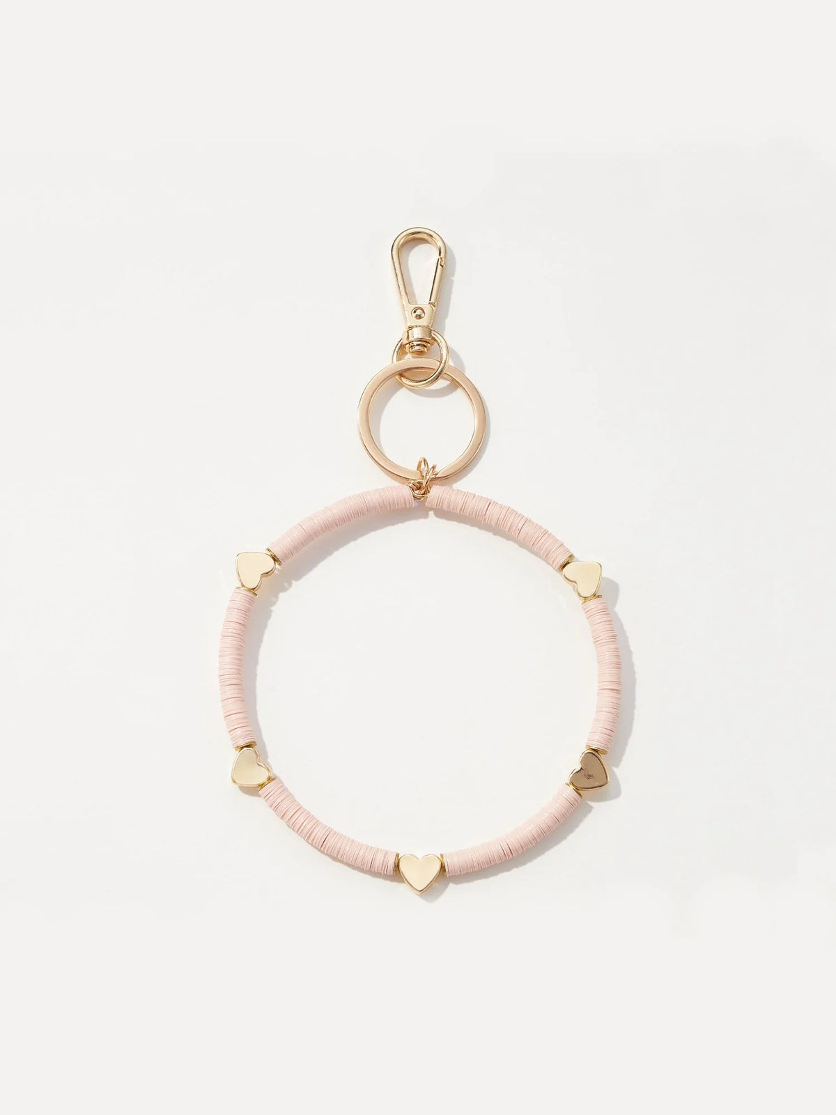 colorful sequin key ring bracelet pink