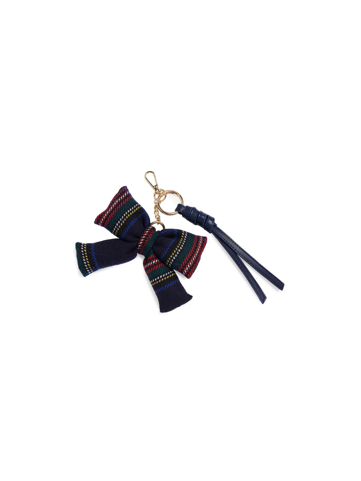 Plaid Bow Bag Charm