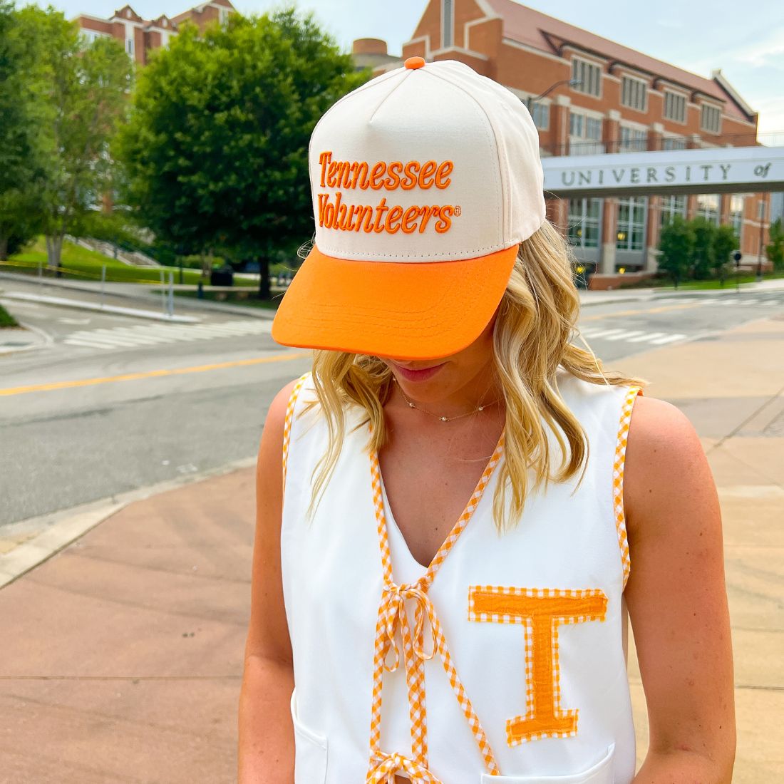 Shop Tennessee Volunteers Gameday Accessories Hats Jewelry Headbands & Bag Straps at Bliss Knoxville TN Volunteers 3D Script Hat