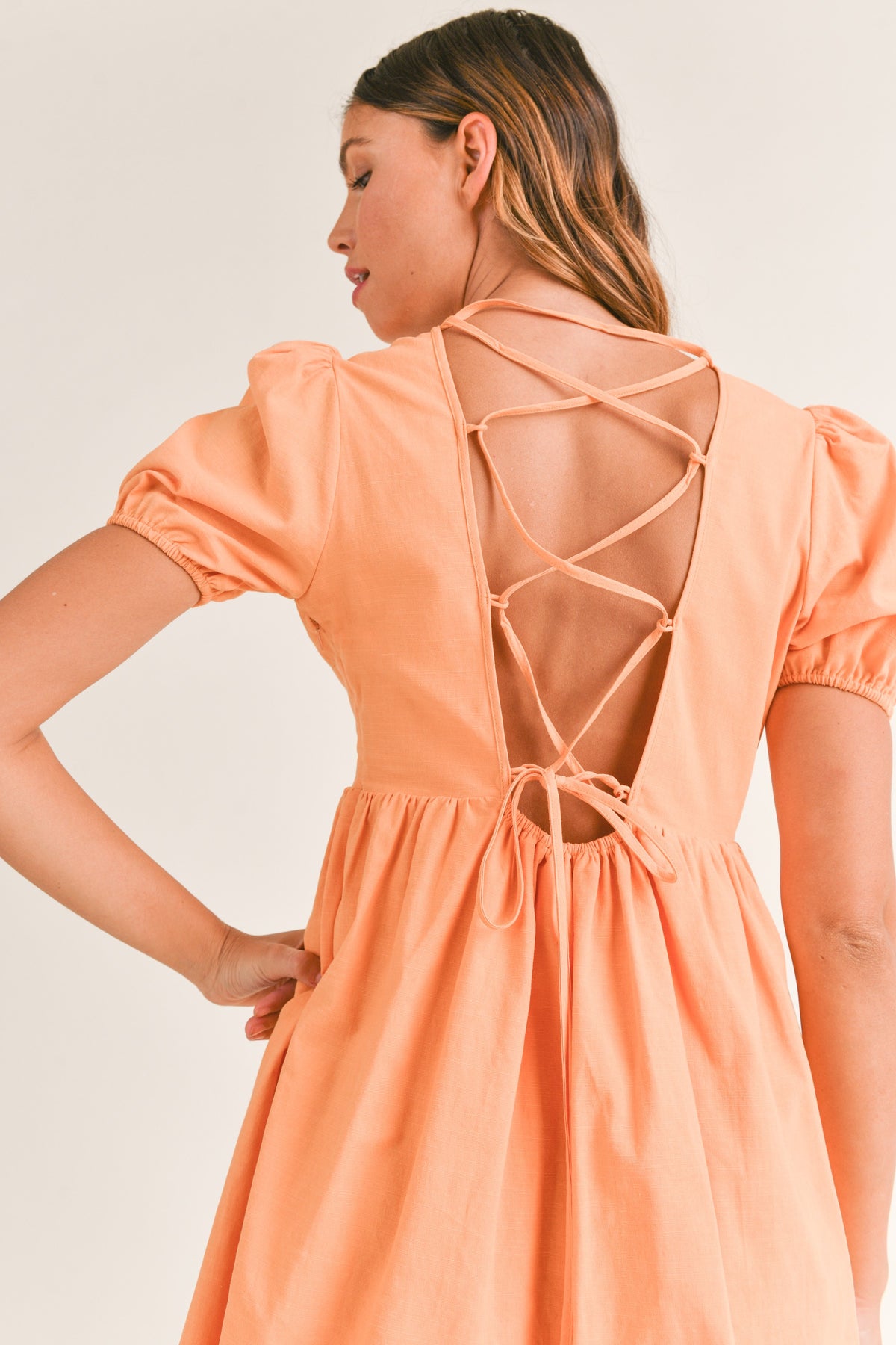back it up lace up mini dress Campus Classic Lace Up Mini Dress Bliss