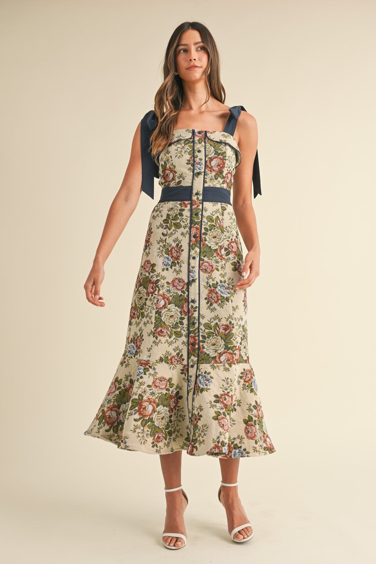 Elevated Style Tapestry Midi Dress