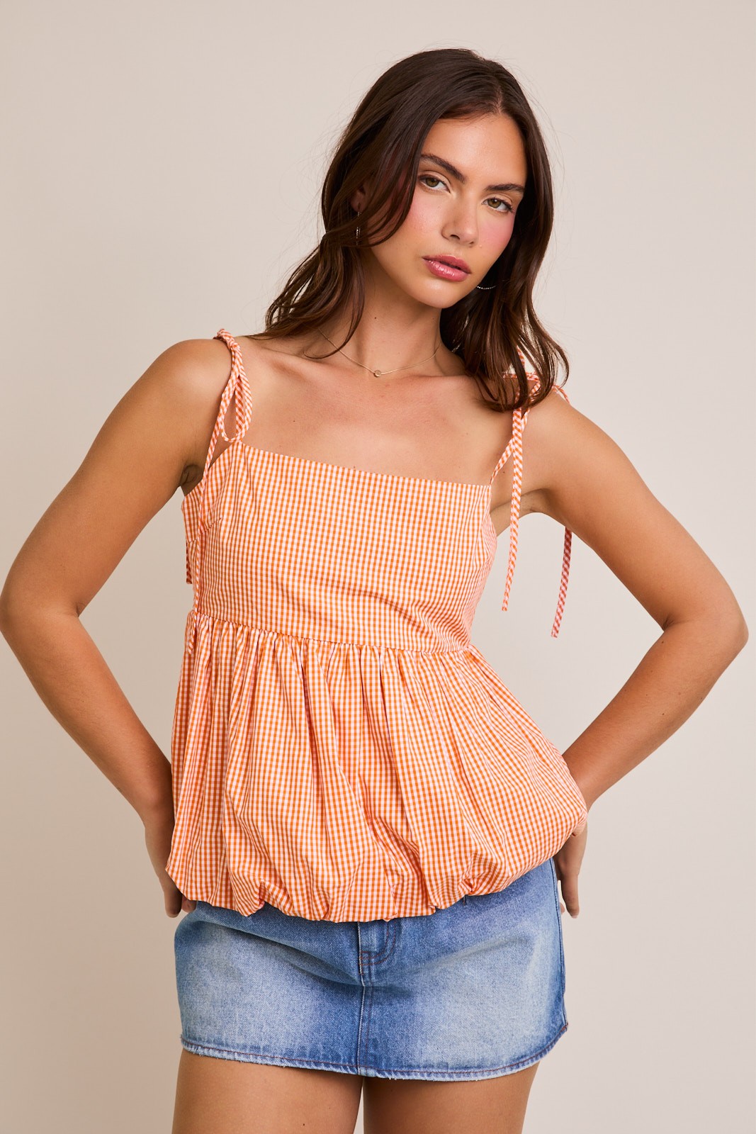 Checkerboard Spirit Bubble Top