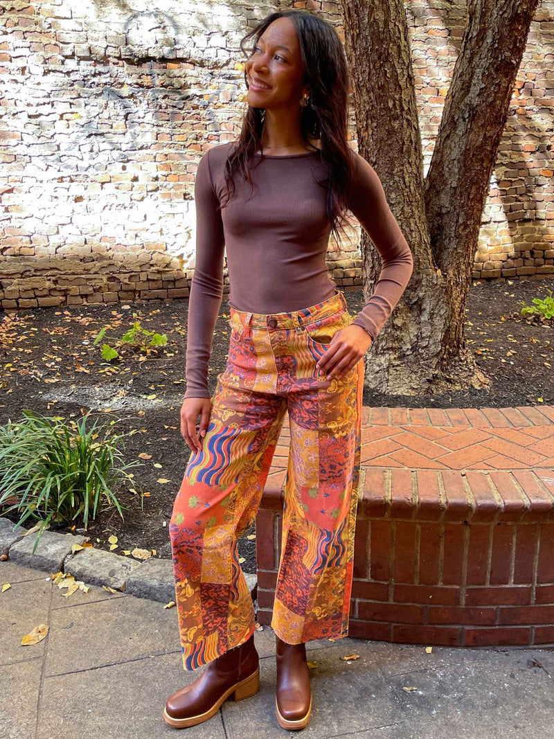 Signature Patch Print Pants