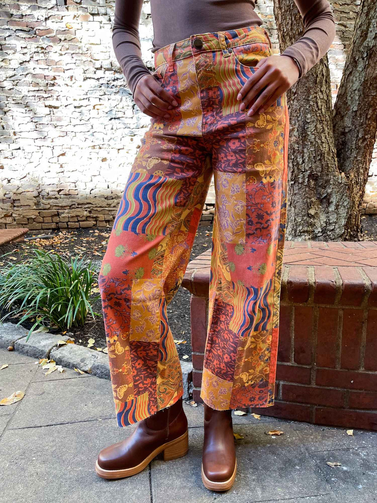 Signature Patch Print Pants