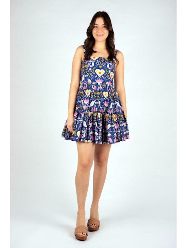 Sincerely Ours Kathy Mini Dress in folk love-front