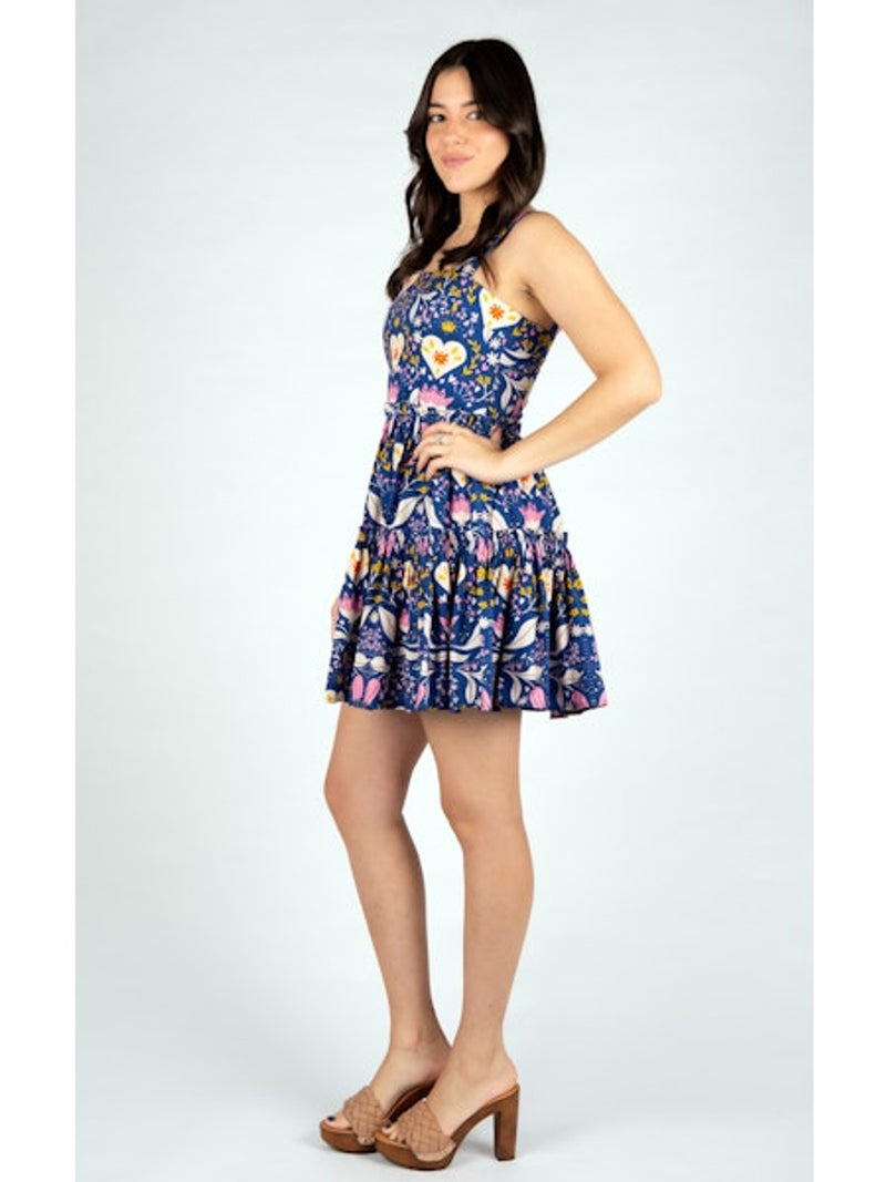 Sincerely Ours Kathy Mini Dress in folk love-side