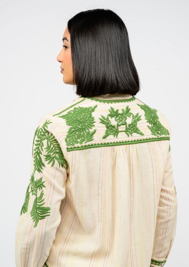 Sister Mary Lizette Embroidered Top in cream
