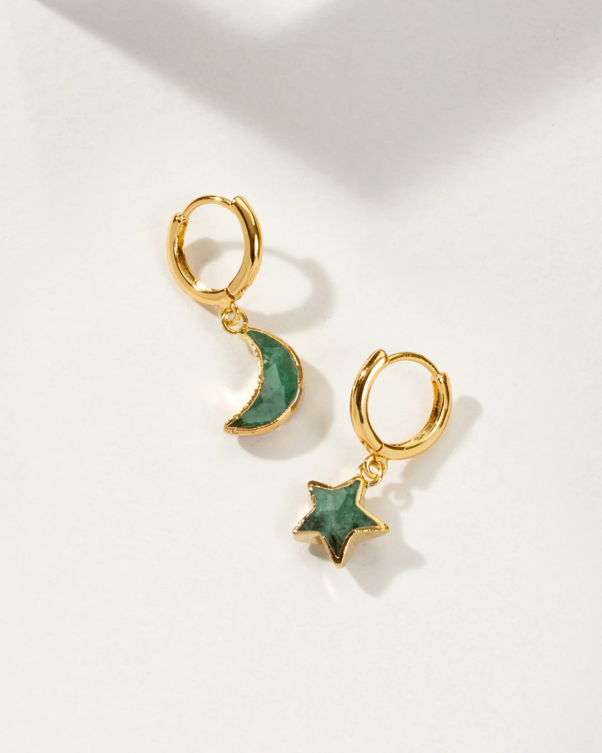 luna norte jewelry sky gazing mismatched hoop earrings with emeralds