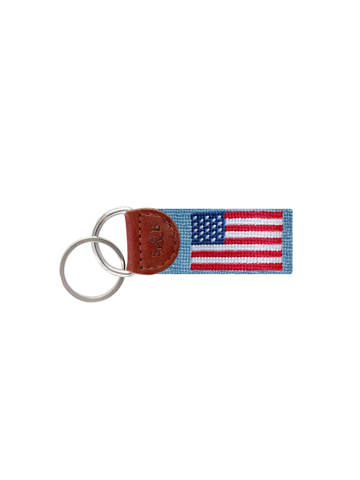 Smathers & Branson American Flag Key Fob Antique Blue