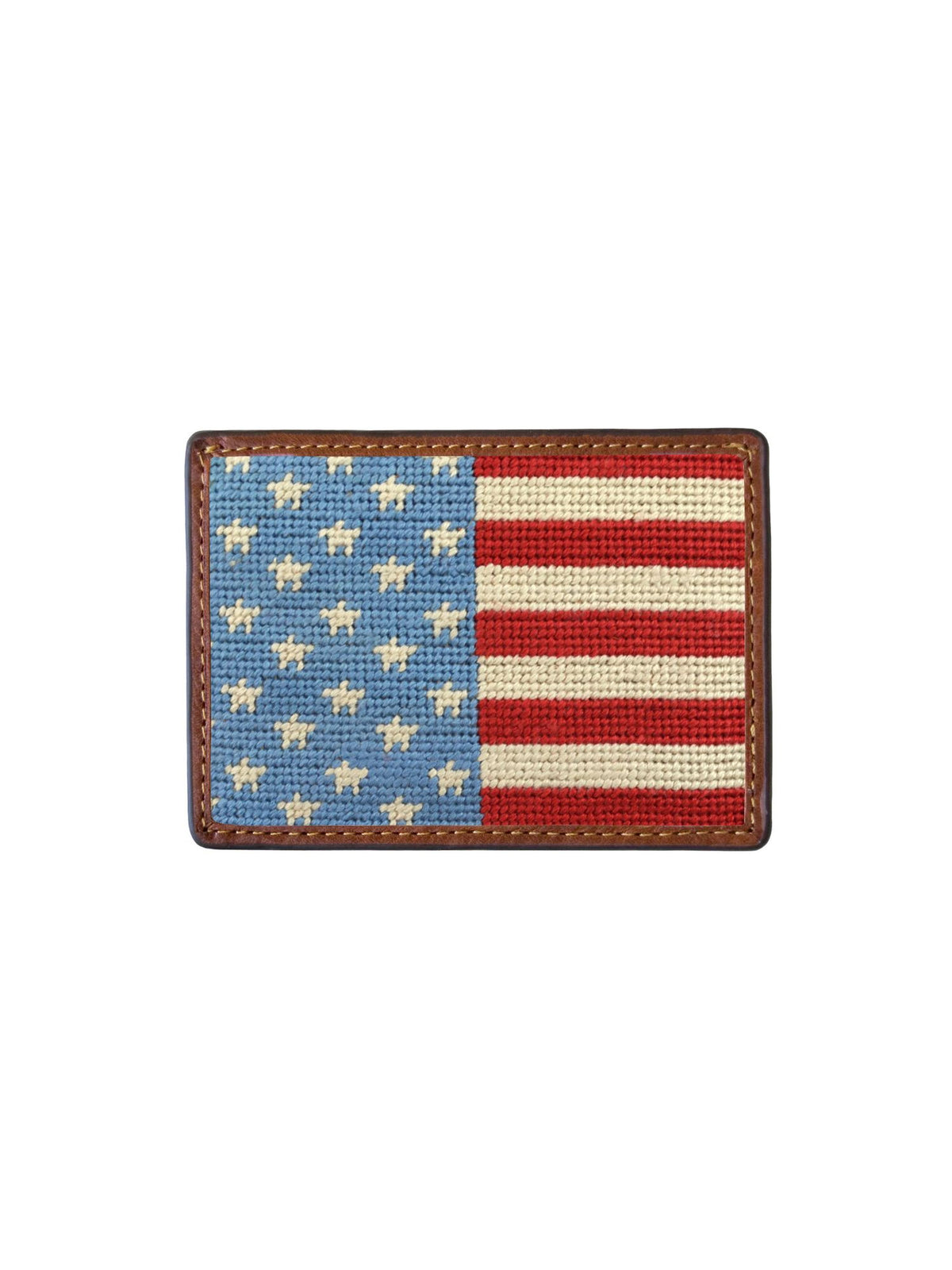 Smathers & Branson Needlepoint Stars + Stripes Wallet
