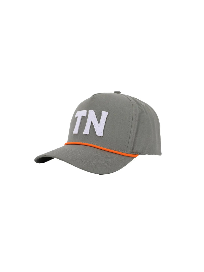 smokey grey tennessee tn hat with orange and white