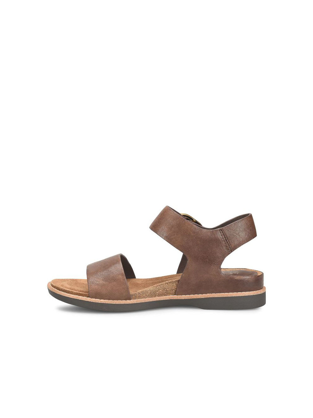sofft shoes bali hook loop strap sandal in cocoa brown