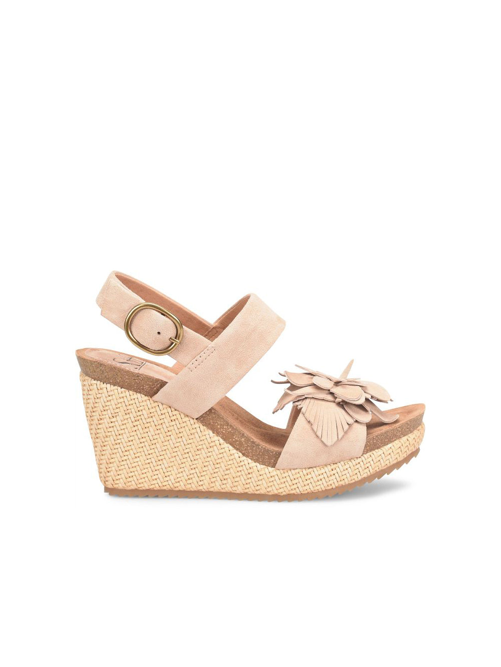 sofft shoes cali flower platform wedge sandals in rose taupe