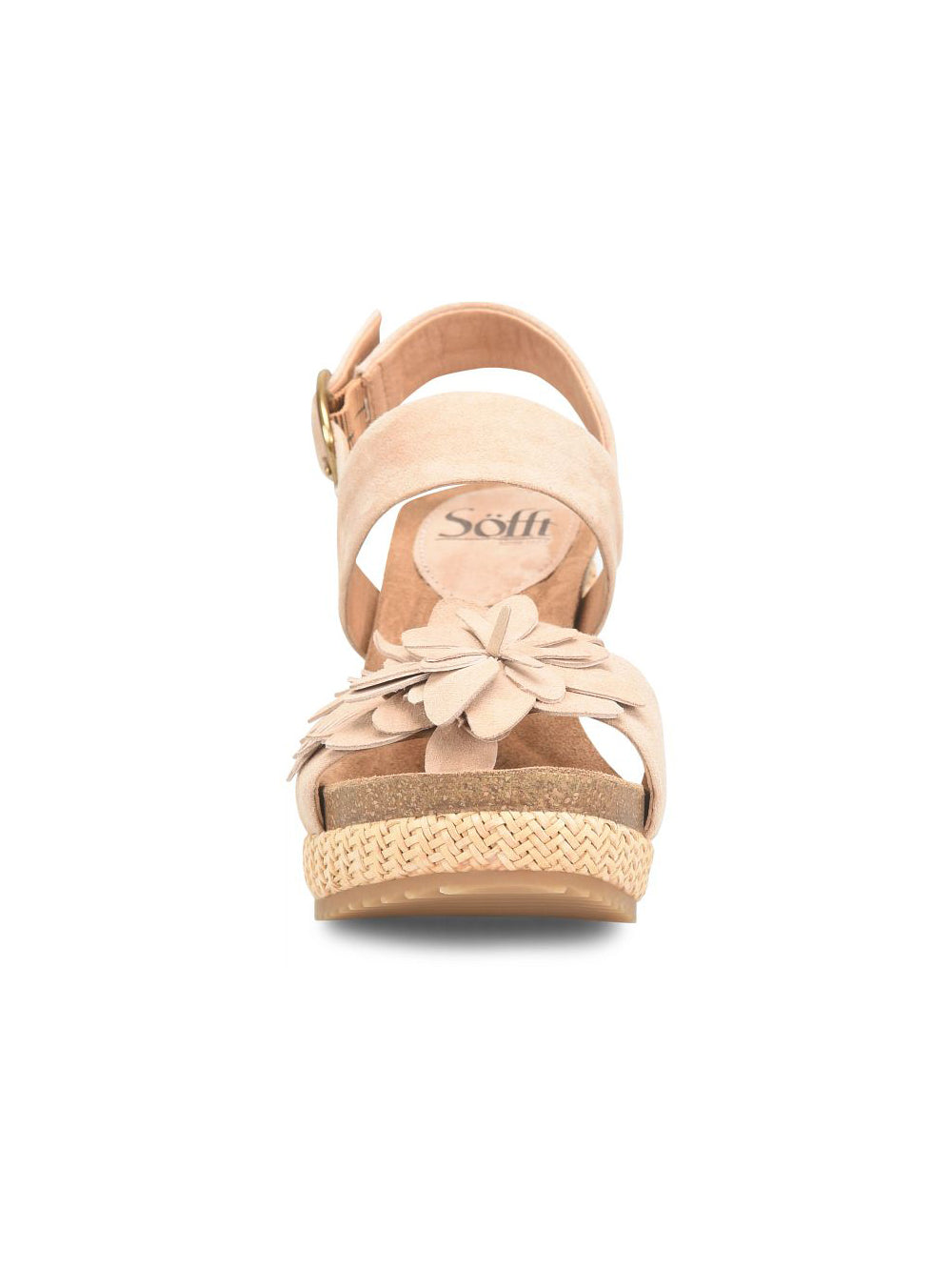 sofft shoes cali flower platform wedge sandals in rose taupe