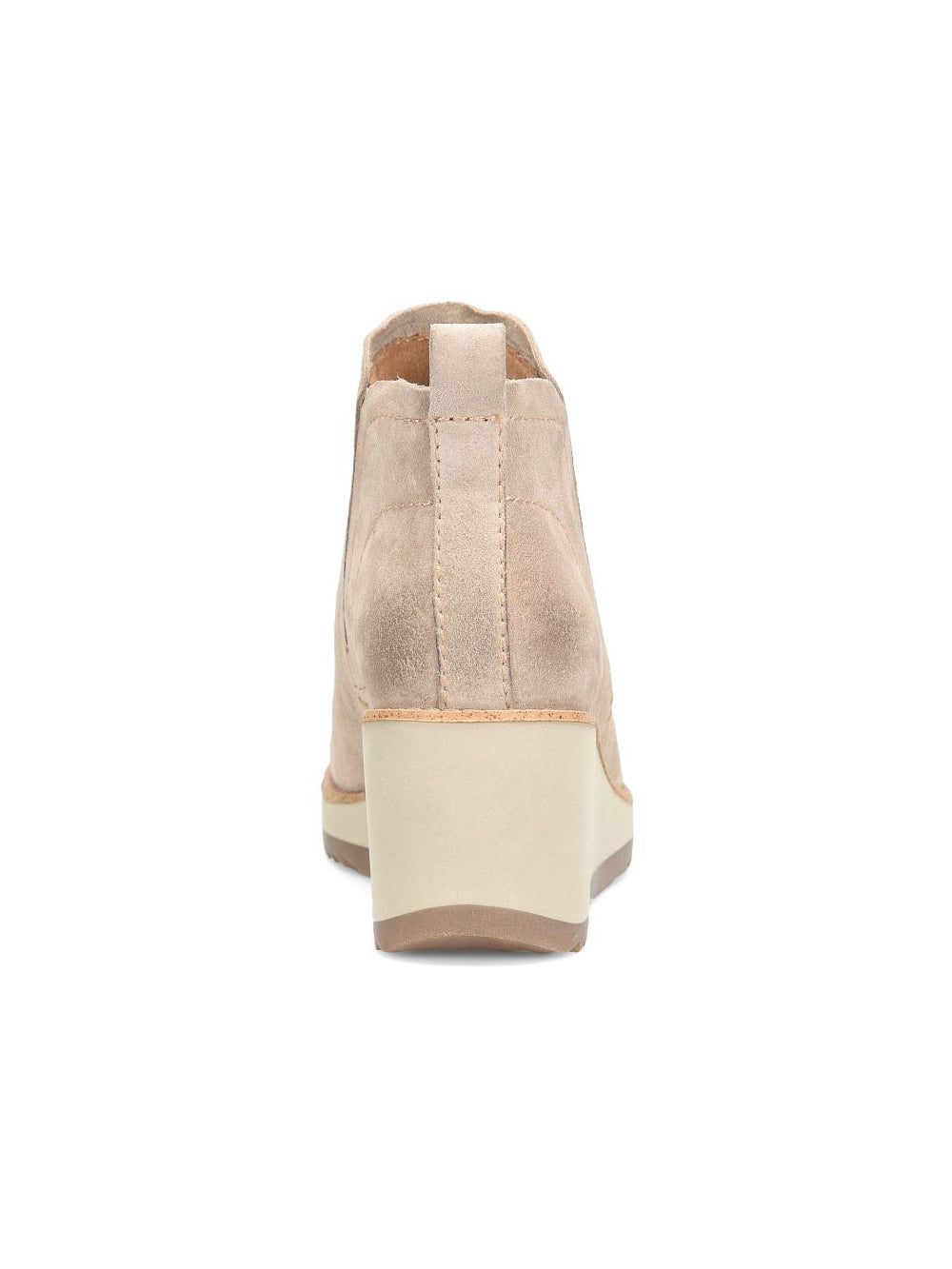 sofft shoes emeree wedge chelsea ankle boot in baywater suede tan