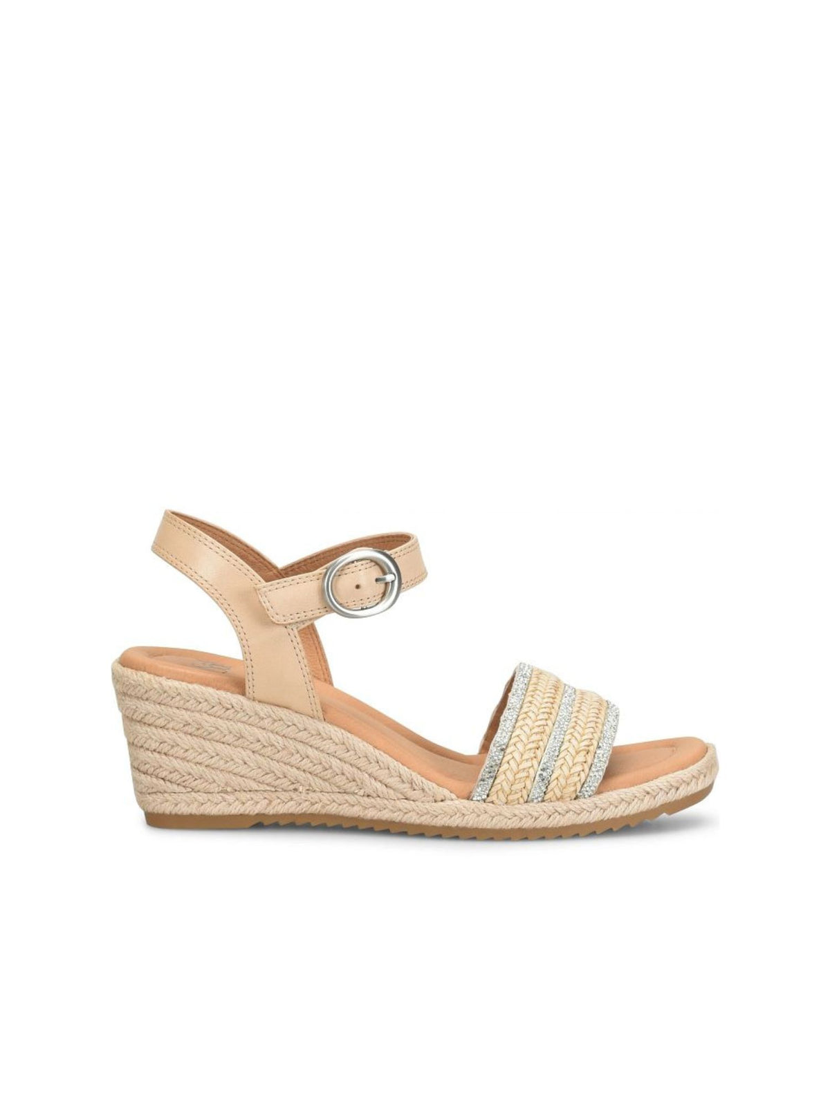 Söfft Inez Jute Wedge Sandal beige latte tan 
