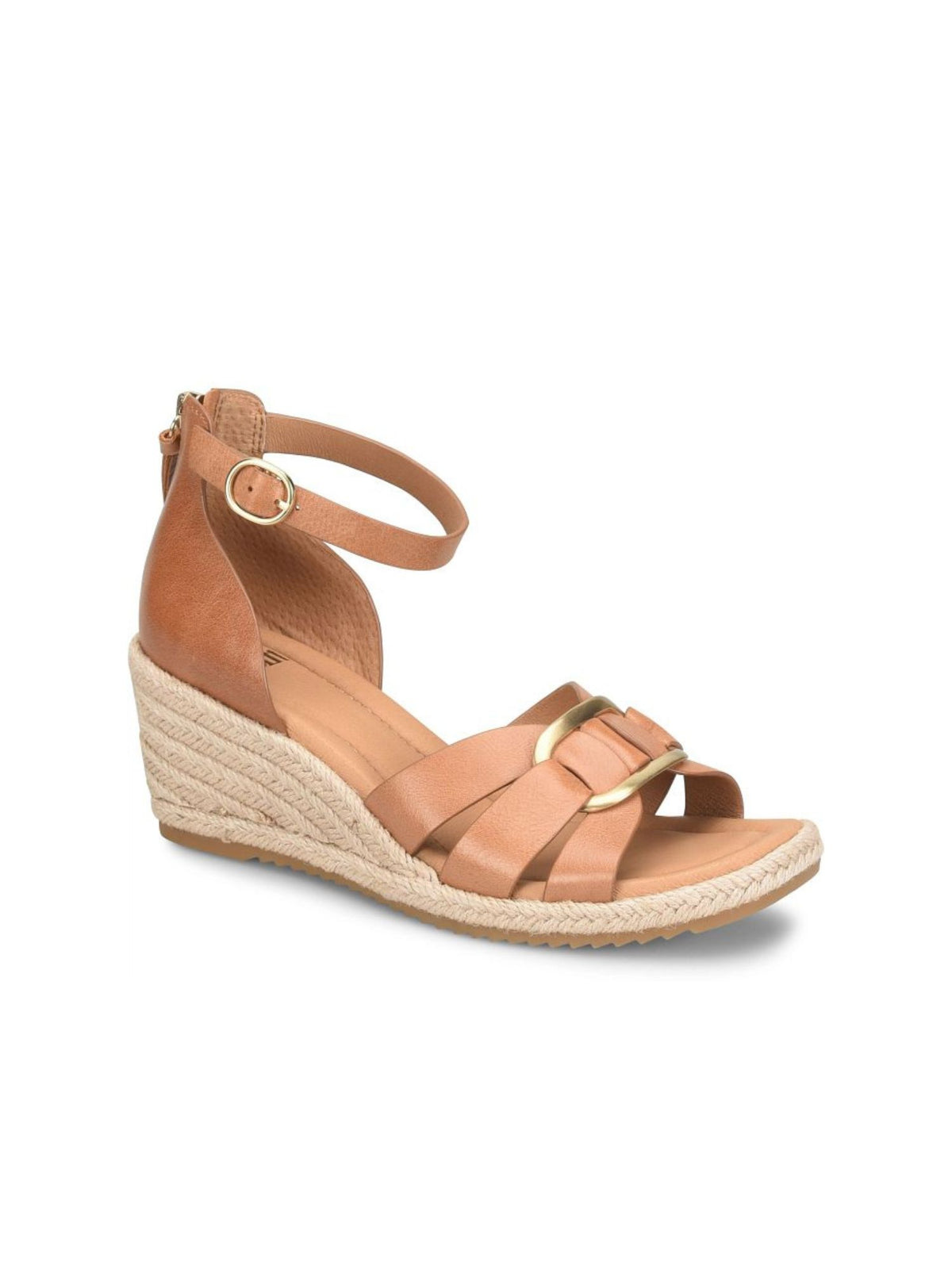 Söfft Ivy Open Toe Wedge Sandal luggage tan 