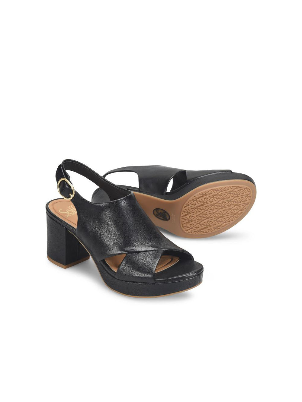 sofft shoes liv platform slingback sandal in black