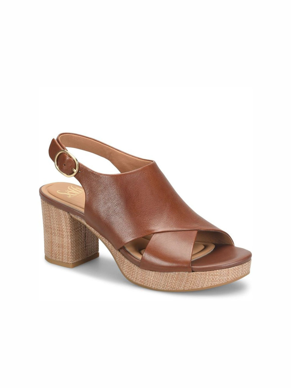 Söfft Liv Platform Slingback Sandal golden brown 