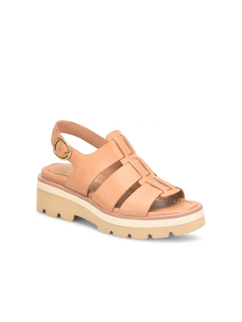 sofft shoes patrina lugg platform wedge sandal in luggage tan