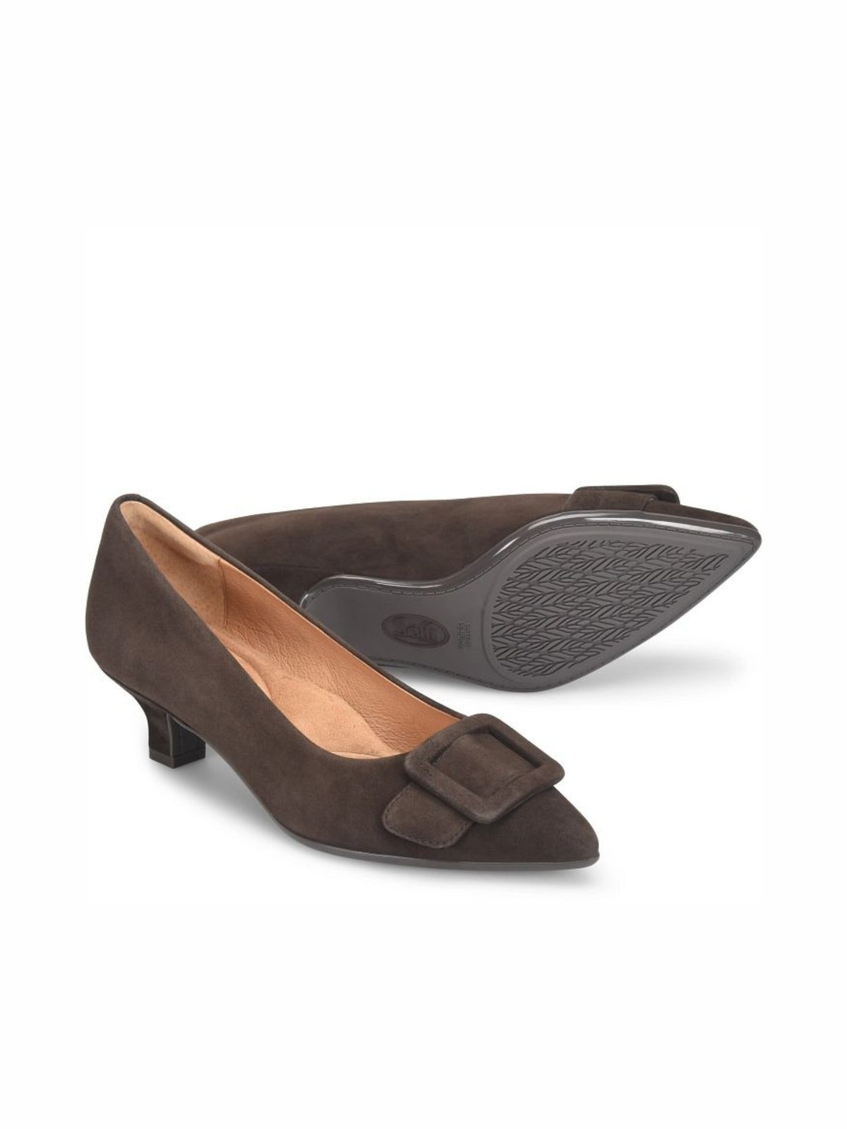 Söfft Sadie Buckle Kitten Heel chocolate brown 