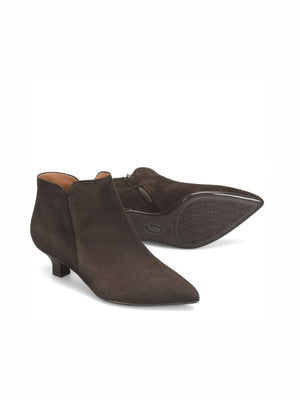 Söfft Sawyer Kitten Heel Boot dark chocolate suede 