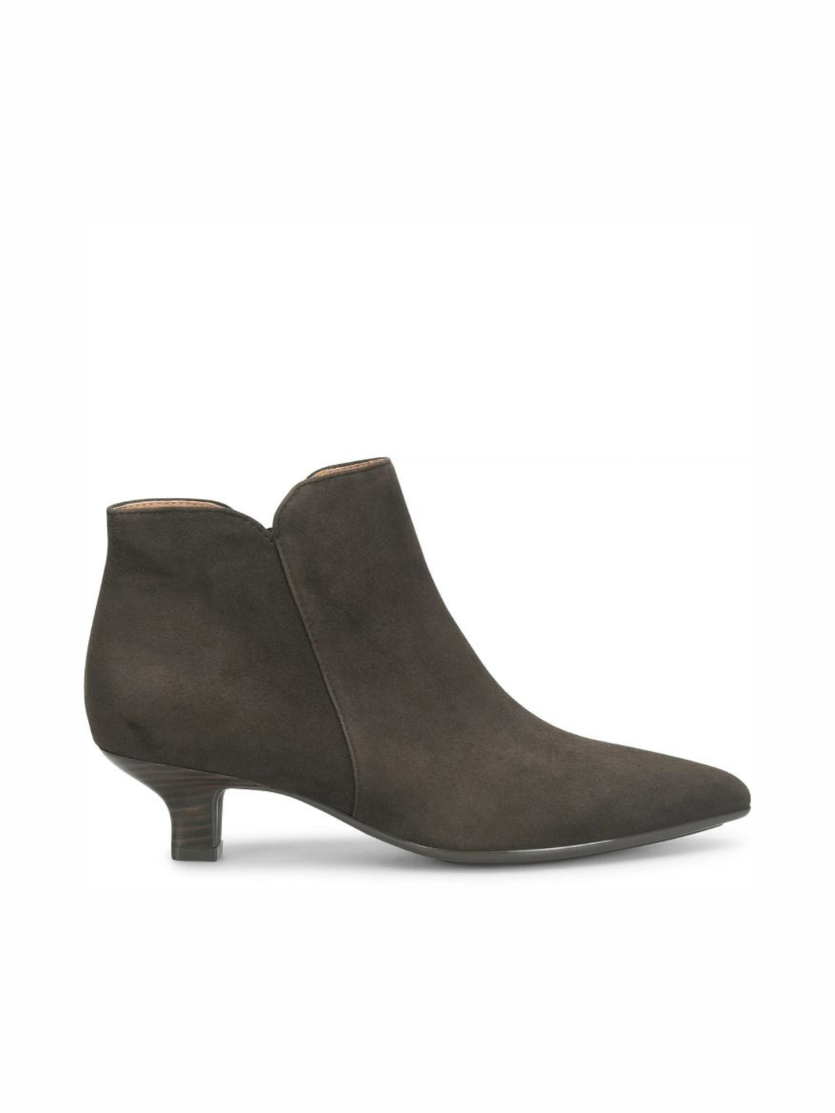 Söfft Sawyer Kitten Heel Boot dark chocolate suede 